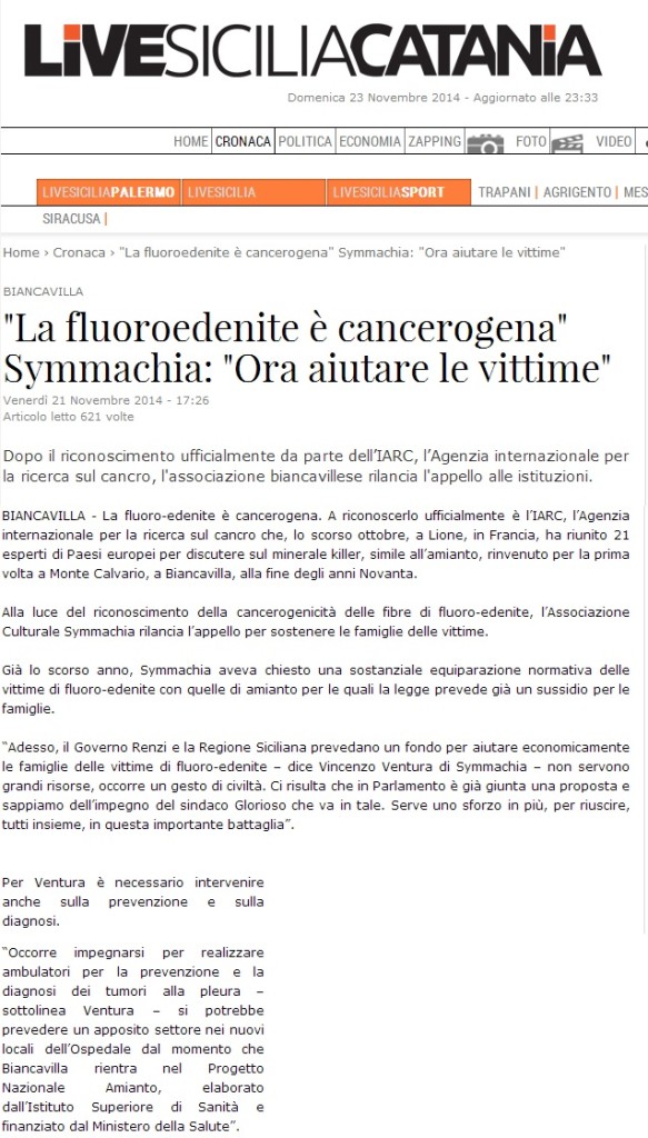 live sicilia - fluoroedenite