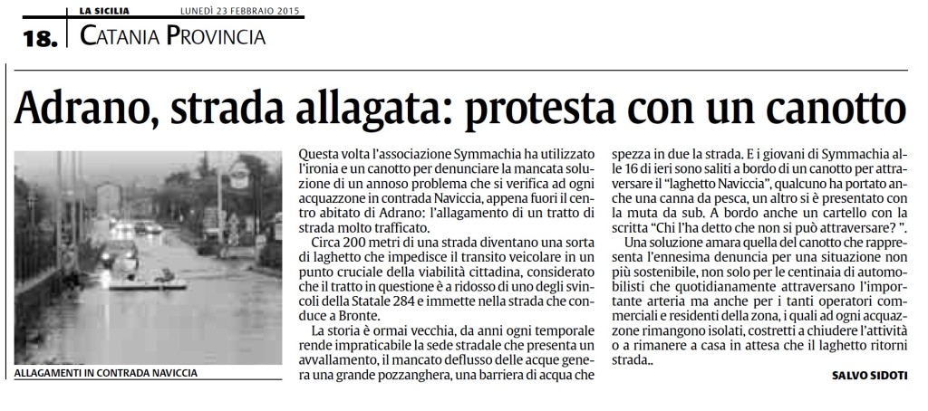 rassegna canotto - la sicilia 23 febbraio 2015