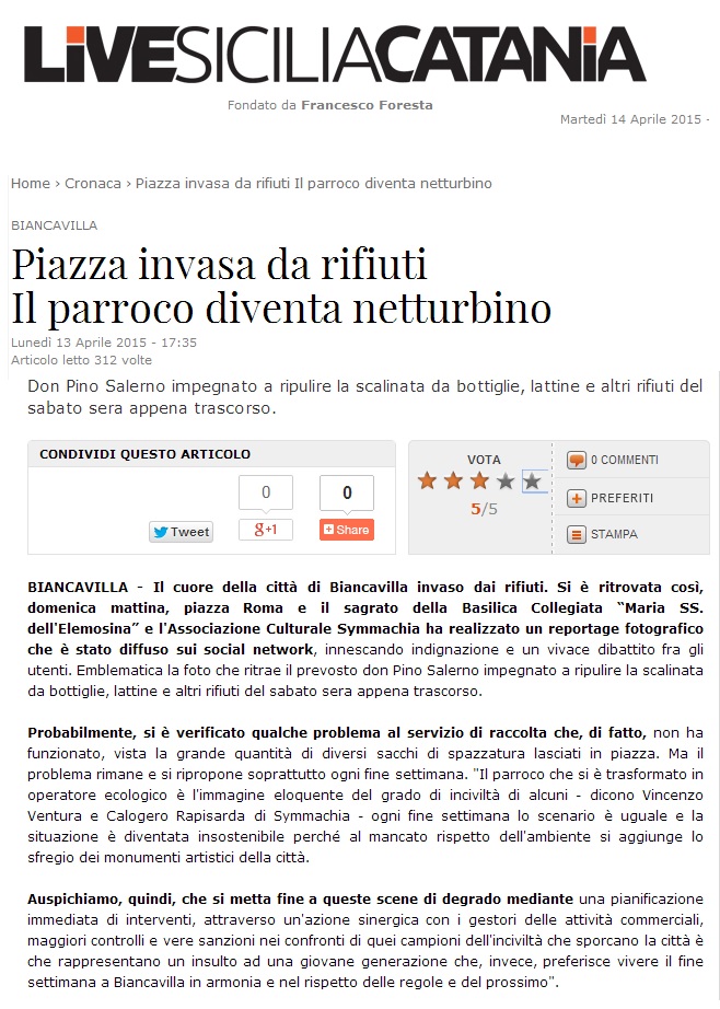 live sicilia - rifiuti piazza roma
